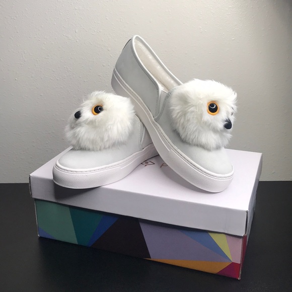 Katy Perry Collections Shoes - Katy Perry size 6 suede white owl slip on shoes